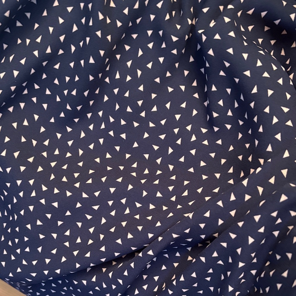 Sweet Rain Navy Blue Blouse with Pink Pattern - Picture 7 of 7